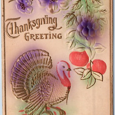 c1910s Thanksgiving Greetings Turkey To Bernice Friedly Cousin Esther Sorgs A226 picture