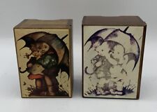Lot 2 VTG Toyo Wooden Hummel Music Boxes Raindrops Keep Falling on My Head Japan picture