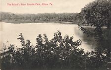 The Islands from Lincoln Park Milton Pennsylvania PA c1910 Postcard picture