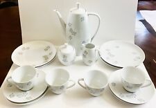 Vintage Thomas Rosenthal Porcelain Tea Set For 4 With Leaf Pattern picture