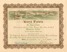 Boys Town - 1942 dated Certificate of Appointment - Americana - Americana picture