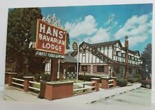 Vintage Souvenir Travel Postcard Hans Bavarian Lodge Restaurant Wheeling, IL picture