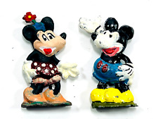 vintage Walt Disney Mickey Mouse & Minnie Die Cast lead figures hand painted  picture