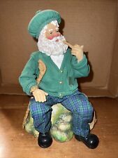 Clothtique Possible Dreams Sitting On A Rock Smoking A Pipe Irish Celtic Santa picture
