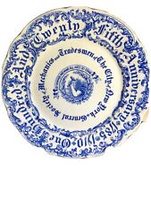 Vintage Rare China Plate NYC General Society of Merchants and Tradesmen 1910 picture