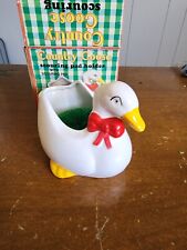 Goose Vintage Ceramic Country Goose Scouring Pad Holder picture