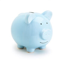 Pearhead Durable Ceramic Piggy Bank Blue New picture