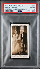 1931 Wills Tobacco Card #33 June and Ernest Cinema Stars Graded PSA 4 picture