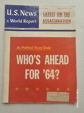 U.S. News & World Report December 30, 1963 Who's Ahead for '64? cover picture