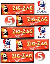 5x Zig Zag Red Rolling Papers w/o cut corners Best Price 24 Hr USA Shipping picture