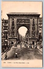 La Porte Saint Denis Paris France Postcard St Denis Gate Monument picture