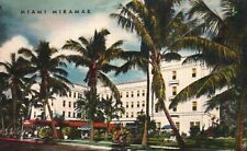 Vintage Postcard Miami Miramar One Hotel For Discriminating People Miami Florida picture