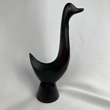 Modernist Goose Sculpture Hardwood MCM VTG 7