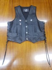Vintage Motocycle Riding Vest Sz L By River Road - Harley Patch - Patches/Pins picture