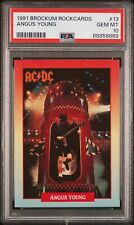 1991 ROCKCARDS BROCKUM #13 ANGUS YOUNG PSA 10 GEM MINT ACDC POP 5 Best one picture