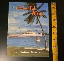 Union Castle Line Steam Ship See Colorful Africa Vintage Brochure Booklet c 1954 picture