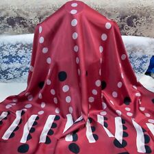 Valentino mulberry silk twill fabric. Polka dot. Made in Italy 115x138cm. Defect picture