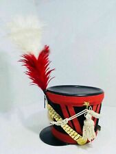  French Napoleonic Shako Helmet with Red Plume Halloween Gift  ASA picture