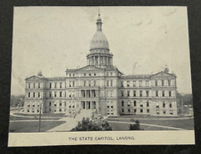 Antique The State Capitol Lansing MI Michigan Photographic Print on Card picture