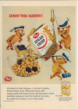 1956 POST SUGAR CRISP Cereal Wheat Puffs Breakfast Redi-Pak Vintage Print Ad picture