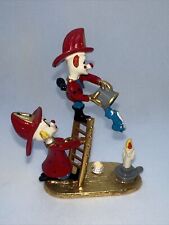 HTF Spoontiques Pewter Gold Clown Fireman Hat Bucket Ladder Miniature Figurine picture