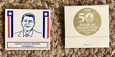 2 Vintage President Ronald Reagan Collectible Matchbooks 1985 Inaugural Unused picture