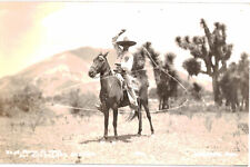 RPPC Real Photo Postcard Mexican Cowboy in Sombrero with Lasso picture