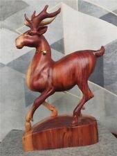 Camphor wood carving vivid deer ornaments （46cm) #A2 picture