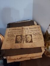 1933 headline Roosevelt Sworn in as President Amsterdam Evening Recorder LOOK  picture