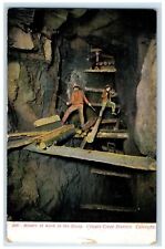 c1910's Miners At Work In The Stoop Cripple Creek District Colorado CO Postcard picture