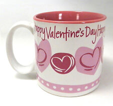 HAPPY VALENTINE'S DAY Hearts Mug Burton + Burton TICKLED PINK Love COFFEE TEA picture