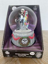 New Nightmare Before Christmas Jack & Sally Musical Snow Globe 6” picture