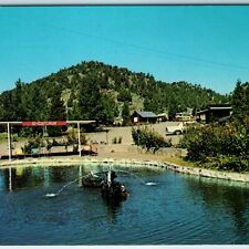 c1960s Bridgeport, CA Willow Springs Motel & Trailer Park Fishing Pond PC A236 picture