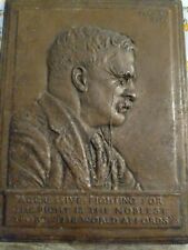 Theodore Roosevelt 1920 Bronze Plaque picture