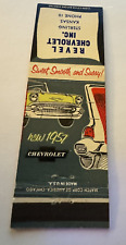 Vintage 1957 Chevrolet Revel Chevrolet Matchbook Cover Sterling, Kansas picture