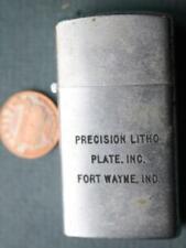 1960s Ft. Wayne Indiana Precision Litho Plate adv. cigarette lighter VINTAGE---- picture