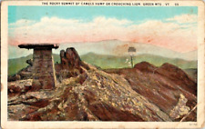 Green Mountains Vermont Camels Hump 1930 postcard a65 picture