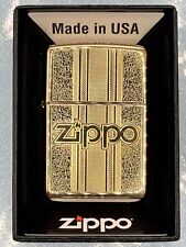 2022 Zippo Logo & Pattern Design Brass Zippo Lighter NEW picture