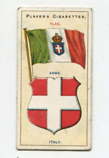 1905 JOHN PLAYER & SONS CIGARETTES COUNTRIES ARMS & FLAGS CARD #11 ITALY picture