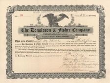 Donaldson and Fisher Co. - 1912 Stock Certificate - General Stocks picture