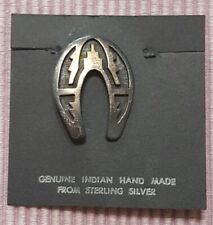 Genuine Indian Hand Made Sterling Silver Pin Navajo picture