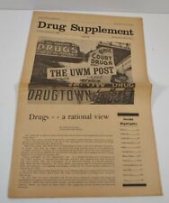 Vintage 1968 Drug Supplement UWM Post Milwaukee Wisconsin picture