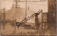 Real Photo 1908 City Block Fire Oneonta NY New York Phelps Photo RP RPPC N178 picture
