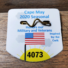 2020 Cape May NJ Seasonal Beach Tag New Jersey Honors Our Military And Veterans picture