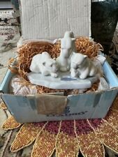 Lladro Bearly Love 1443 Polar Bears With Cub On Ice in Wide MINT IN BOX picture