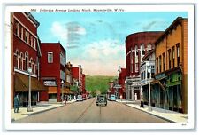 1942 Jefferson Avenue Looking North Cars Moundsville West Virginia WV Postcard picture