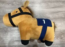 Rare HTF Thoroughbred Collection Brown Number 1 Racing Horse Large Plush NWT picture