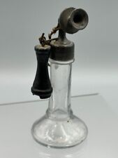 1907 WEST BROS Candlestick TELEPHONE Glass CANDY CONTAINER Antique E&A 735 picture