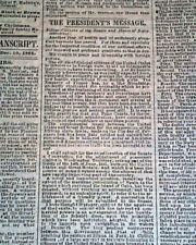 ABRAHAM LINCOLN'S State of the Union Address SIGNED 1862 Civil War Newspaper picture