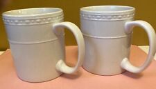 Meridian by Oneida Casual Settings Coffee Mugs Pair of 10 oz White Stoneware 4